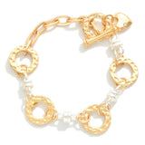 Two Tone Oval Bracelet