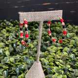 Black & Red Georgia Hoops