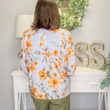 Golden Garden Striped Blouse (S-3XL)