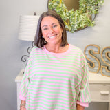 Cotton Candy Stripe Knit Top