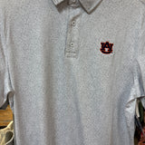 Auburn Atmore Wave Print Performance Polo – Grey