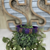 Jeweled Carnival Stripes: Mardi Gras Color Stripes Headband