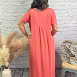 Breezy Elegance V-Neck Maxi Dress