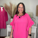 Radiant Elegance: Solid Key Hole Tie Flared Top
