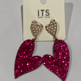 Glitter Heart Earrings