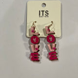 LOVE Glitter Earrings