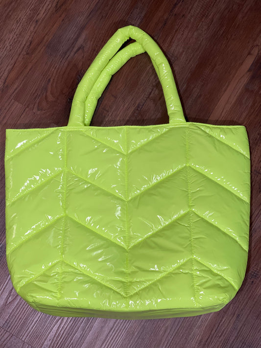Neon Glow Quilted Shoulder/Tote Bag