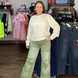 Blakely Distressed Colored Denim