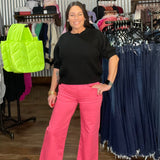 Vivid Hues High Rise Flare Cropped Denim