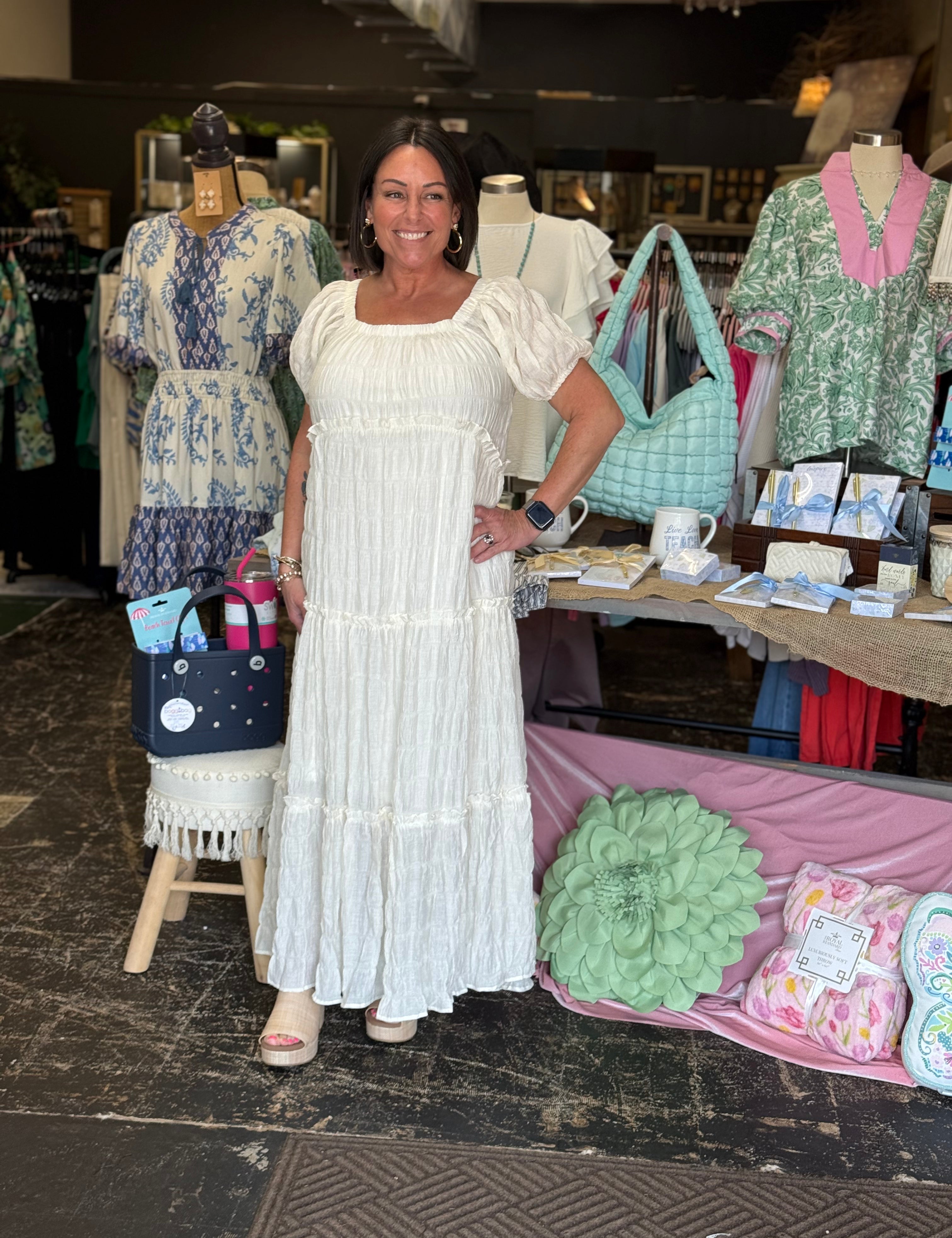 Umgee Cream Tiered Maxi Dress Umgee Cream Tiered Maxi Dress