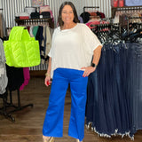 Vivid Hues High Rise Flare Cropped Denim