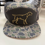 Grey Backwoods Camo 7 Panel 3D Puff