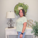 On the Go French Terry Crop – Sage Mint