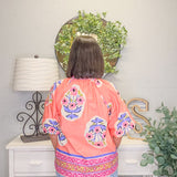 Umgee Embroidered Floral Blouse