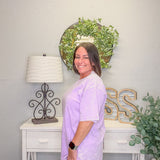 Washed Short Sleeve Top – B Lavender