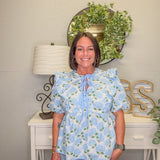 Hydrangea Daydream Ruffle Blouse