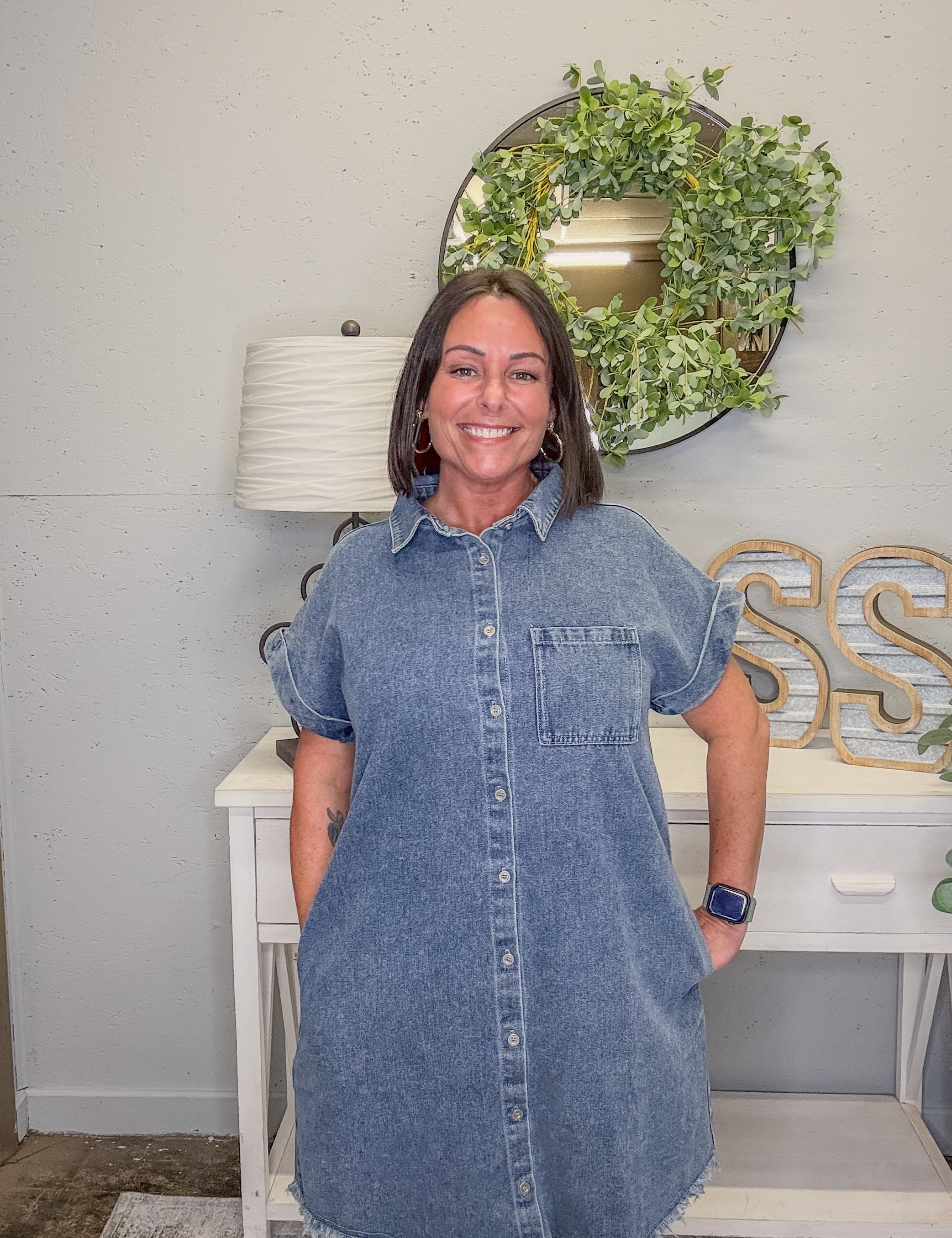 Western Charm Denim Dress Western Charm Denim Dress