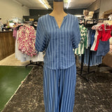 Indigo Stripe Dolman Sleeve Top