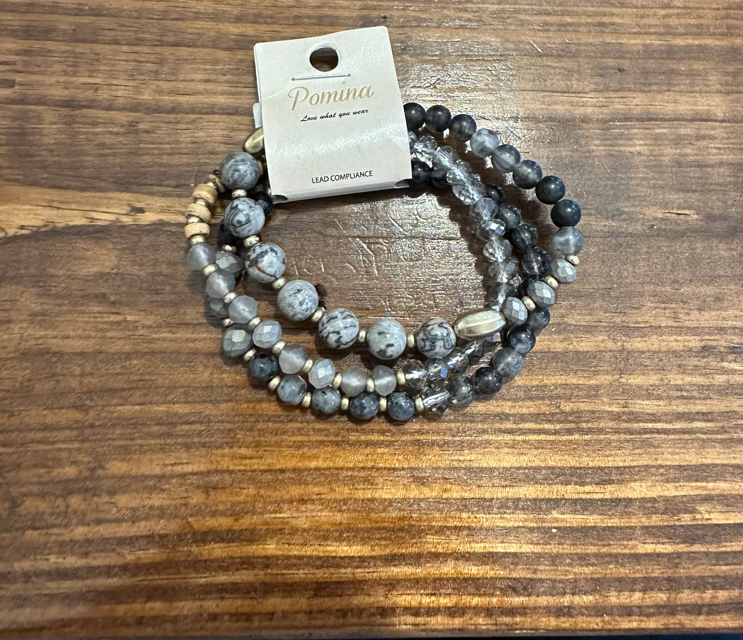 Glass + Stoen bead bracelet