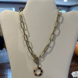 Acrylic circle + chain