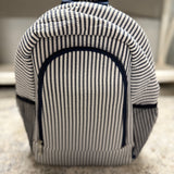 Classic Seersucker Backpack – Blue