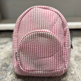 Seersucker Sling Backpack – Pink