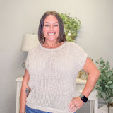 Natural Crochet Knit Pullover Sweater
