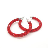 Bedazzled Hoop Earrings