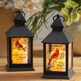 Cardinal Memorial LED Lantern with Flickering Flame