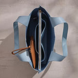 Starlight Blue Vida Tote in Micro Pebbled Leather