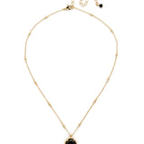 Jet Cushion-Cut Pendant Necklace