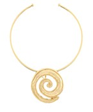 Gold Spiral Collar Necklace