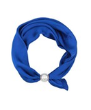 Royal Blue Pearl Accent Scarf Necklace