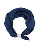Navy Pearl Accent Scarf Necklace