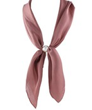 Mauve Long Pearl Accent Scarf Necklace