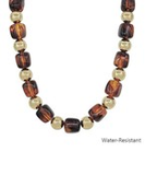 Brown Water-Resistant Chunky Bead Necklace