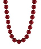 Burgundy Chunky Round Bead Necklace