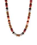 Burgundy Multi Mini Disc Bead Necklace
