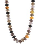 Grey Multi Mini Disc Bead Necklace