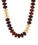Brown Multi Ombre Disc Bead Necklace