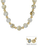 Ivory Water-Resistant Chunky Bead Necklace