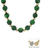 Green Water-Resistant Chunky Bead Necklace