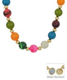 Multi Water-Resistant Chunky Bead Necklace