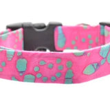 Large Pink Batik Dog Collar