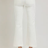 Risen Curvy Fit High Rise White Utility Flare Pants