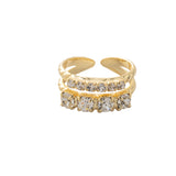 Crystal Studded Stacked Ring