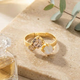 Golden Goddess Bubbles Open Band Ring