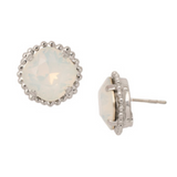 Cushion-Cut Solitaire in White Opal
