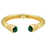 Emerald and Gold Cuff
