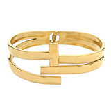 Gold Layered Bar Hinge Bracelet